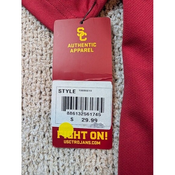 USC Trojans Polo Shirt 2XL Fight On Authentic Apparel NWT Maroon Gold "Game Day" - Picture 6 of 6